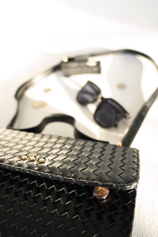 Fold Over Woven Clutch Crossbody - Love Marlow