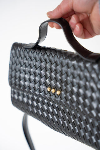 Fold Over Woven Clutch Crossbody - Love Marlow