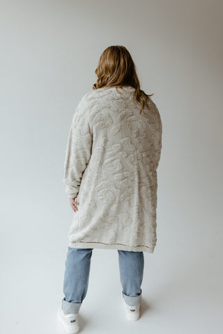FUZZY ANIMAL PRINT CARDIGAN IN BISCOTTI - 20 - Love Marlow