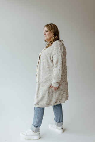 FUZZY ANIMAL PRINT CARDIGAN IN BISCOTTI - 20 - Love Marlow