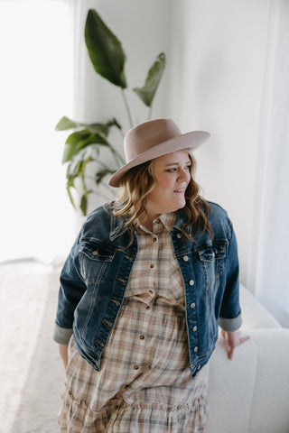 GAMBLER FELT HAT IN WOODROSE - Love Marlow