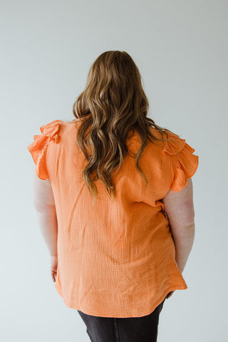 GAUZY RUFFLE SHOULDER TANK - Love Marlow