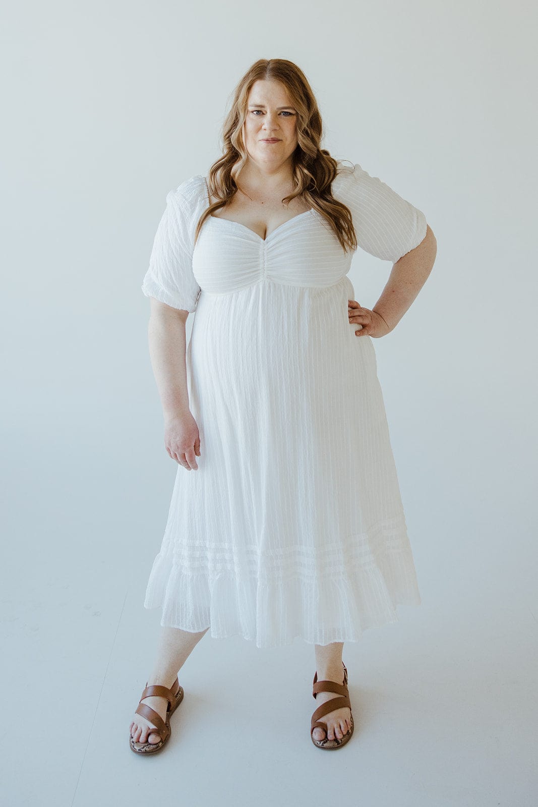 GAUZY STRIPED BABYDOLL DRESS - Love Marlow