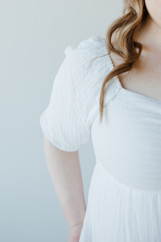 GAUZY STRIPED BABYDOLL DRESS - Love Marlow