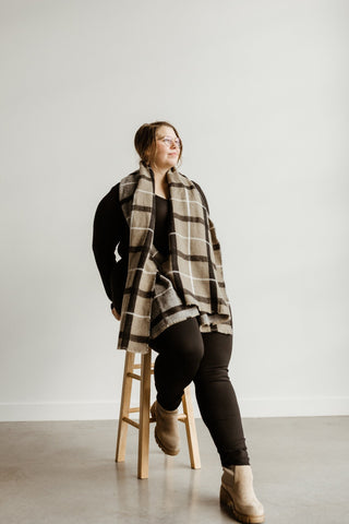 GREEN PLAID SCARF - Love Marlow