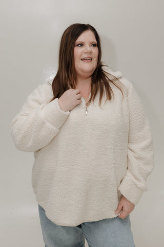 HALF - ZIP SHERPA PULL OVER - Love Marlow