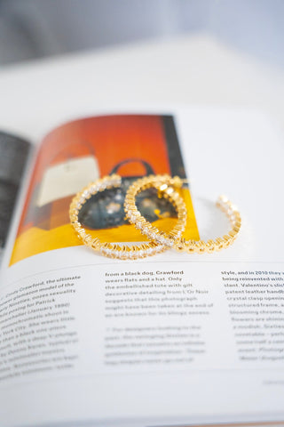 Harper Bold & Beautiful Diamond Hoop Earrings – Waterproof - Love Marlow