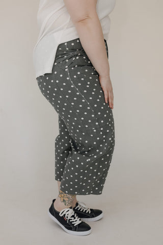 High - Rise Polka Dot Denim Pants – Denim & White - Love Marlow