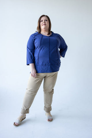 HIGH - RISE SUPER STRETCHY RELAXED SKINNY JEANS IN WASHED KHAKI - 14 - Love Marlow