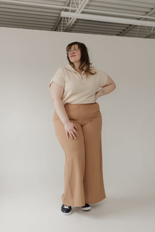 High Waisted Pleated Wide Leg Pant - Love Marlow