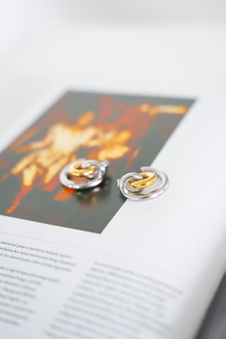 Hillary Two Tone Hoops – Waterproof & Versatile - Love Marlow