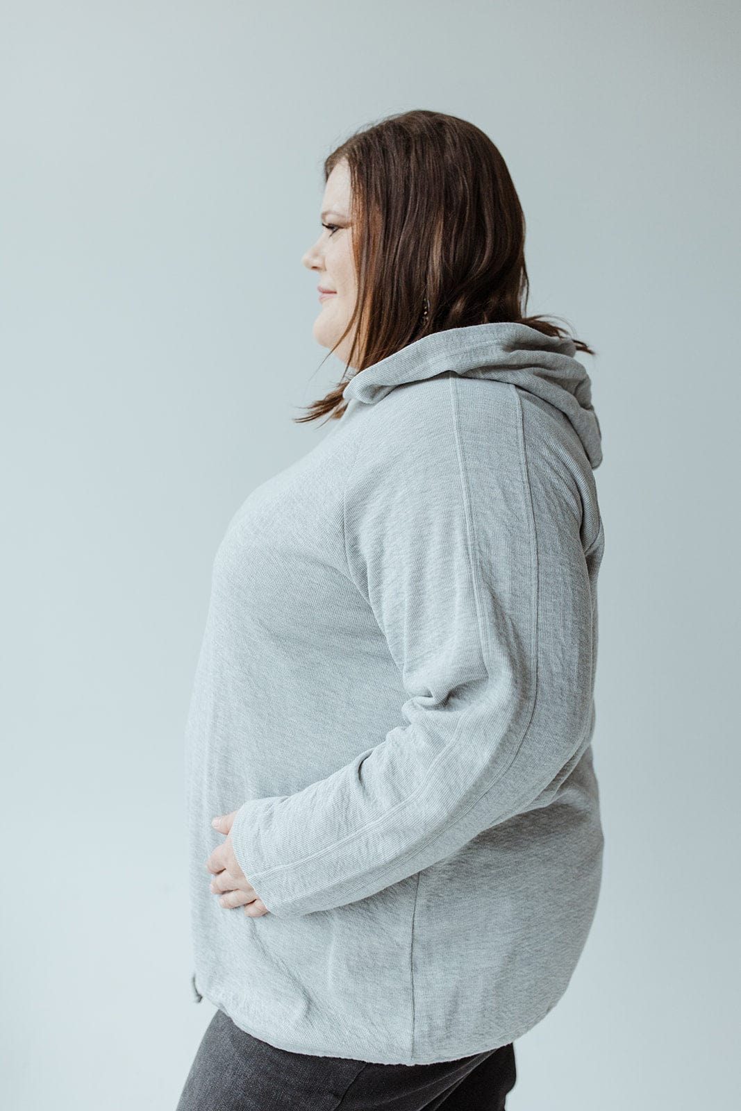 HOODIE WITH DRAWSTRING HEM - 12 - Love Marlowshirt