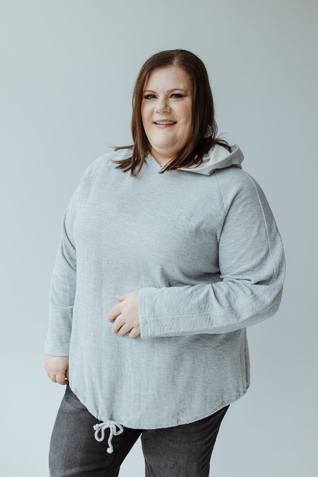 HOODIE WITH DRAWSTRING HEM - 12 - Love Marlowshirt