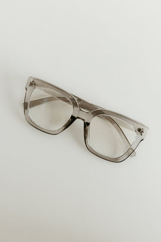 I.D. WEEKS BLUE LIGHT GLASSES IN TRANSLUCENT GRAY - Love Marlow