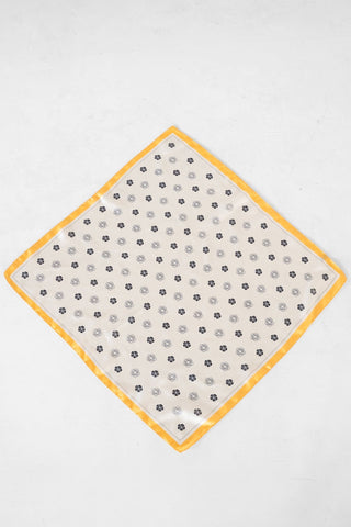 Italian Countryside Floral Silk - Feel Scarf – Luxe Neutral Square Bandana - Love Marlow