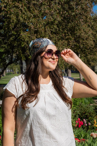 Italian Waters Luxe Paisley Silk Scarf – Square Bandana - Love Marlow