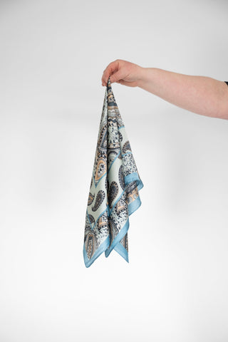 Italian Waters Luxe Paisley Silk Scarf – Square Bandana - Love Marlow