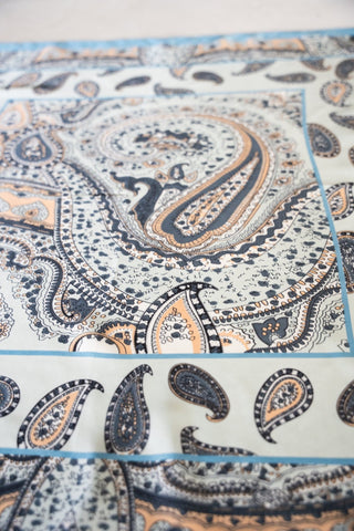 Italian Waters Luxe Paisley Silk Scarf – Square Bandana - Love Marlow