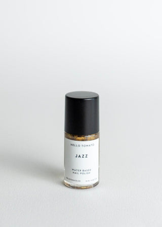 JAZZ GOLD GLITTER NAIL POLISH – SPARKLY, VEGAN, ODORLESS & NON - TOXIC - Love Marlow