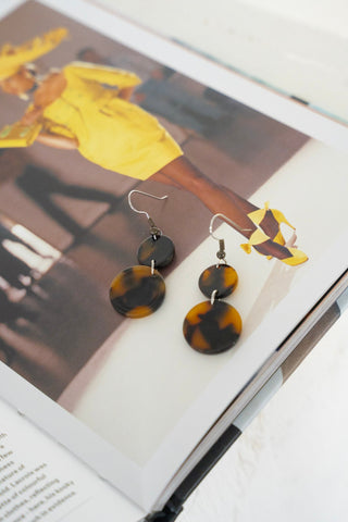 Josie Earrings in Tortoise - Love Marlow
