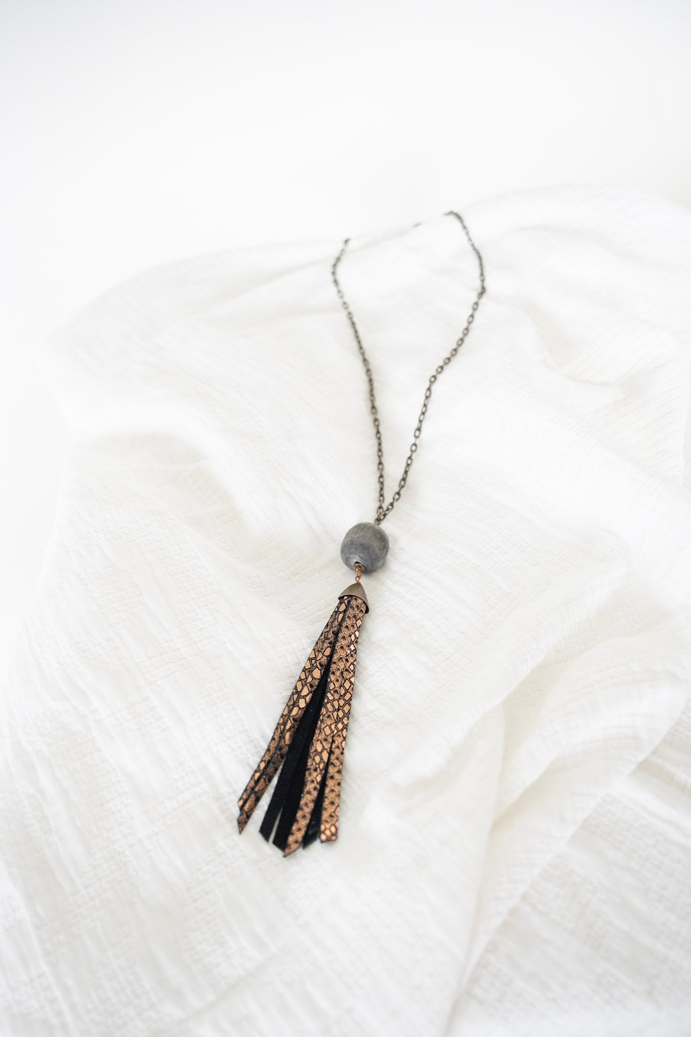 Journey Necklace in Copper Snakeskin - Love Marlow