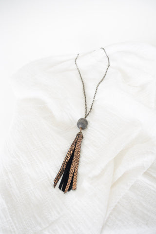 Journey Necklace in Copper Snakeskin - Love Marlow