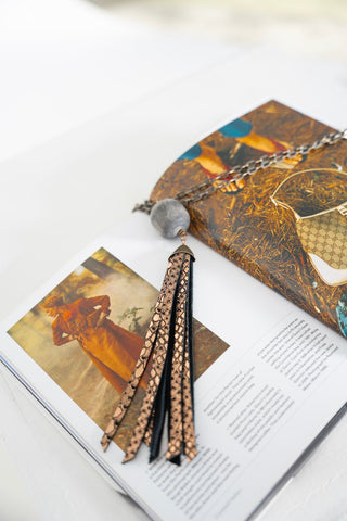 Journey Necklace in Copper Snakeskin - Love Marlow