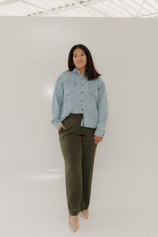 Judy Blue Button Up Denim Shirt - Love Marlow