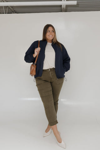 JUDY BLUE HIGH WAIST CUFFED WEEKENDER IN DARK FOREST - Love Marlow