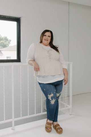 JUDY BLUE HIGH WAIST DESTROYED BOYFRIEND JEAN WITH ZIGZAG BUTTON FLY - Love Marlow