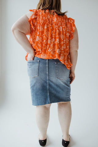 JUDY BLUE HIGH WAIST DESTROYED DENIM SKIRT IN MEDIUM WASH - Love Marlow