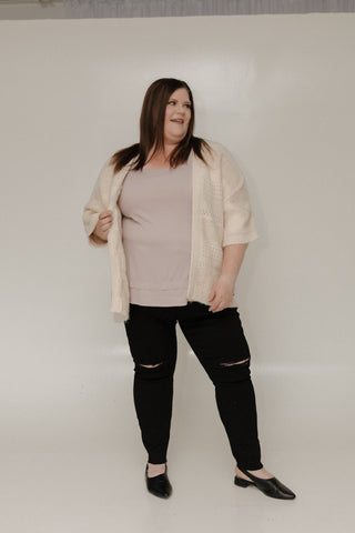 JUDY BLUE HIGH WAIST DESTROYED SKINNY WITH RAW HEM IN BLACK - Love Marlow