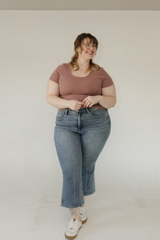 Judy Blue High Waist Tummy Control Kick Flare Jeans – Medium Wash - Love Marlow