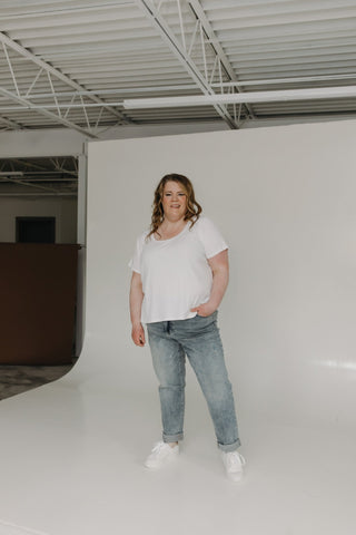 JUDY BLUE HIGH WAIST VINTAGE WASH ROLLED CUFF BOYFRIEND JEANS - Love Marlow