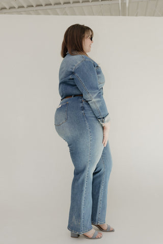 JUDY BLUE LONG SLEEVE HIGH WAIST DENIM JUMPSUIT - Love Marlow