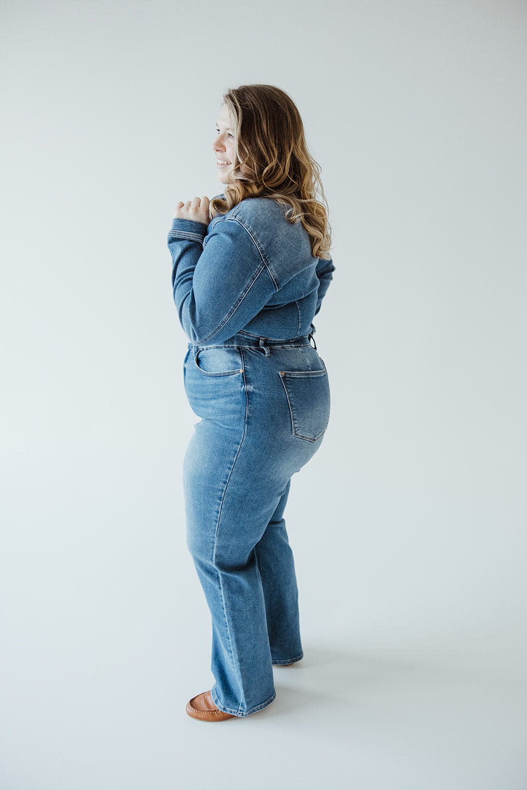 JUDY BLUE LONG SLEEVE HIGH WAIST DENIM JUMPSUIT - Love Marlow