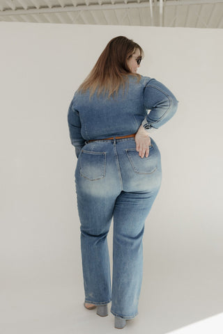 JUDY BLUE LONG SLEEVE HIGH WAIST DENIM JUMPSUIT - Love Marlow