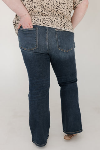 Judy Blue Mid - Rise Bootcut Jeans in Dark Wash – Petite Length - Love Marlow