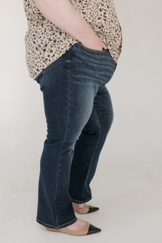 Judy Blue Mid - Rise Bootcut Jeans in Dark Wash – Petite Length - Love Marlow
