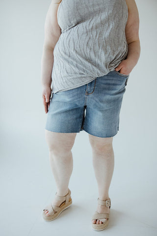 JUDY BLUE MID RISE CUT OFF SHORTS - Love Marlow