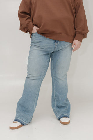 JUDY BLUE MID - RISE TUMMY CONTROL SLIM BOOTCUT WITH RELEASED HEM - Love Marlow