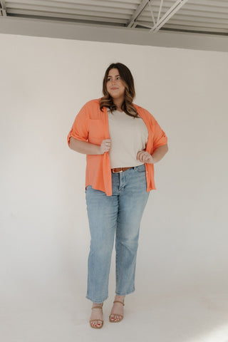 Judy Blue Mid - Rise Tummy Control Straight Leg Jeans – Medium Vintage Wash - Love Marlow