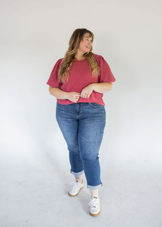 Judy Blue Non-Distressed Boyfriend Jeans – Dark Wash - Love Marlow