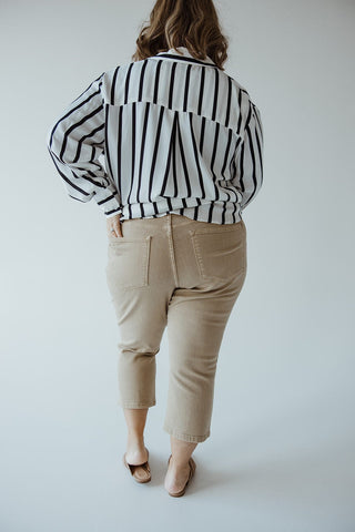 JUDY BLUE NON - DISTRESSED CAPRI IN WASHED KHAKI - Love Marlow