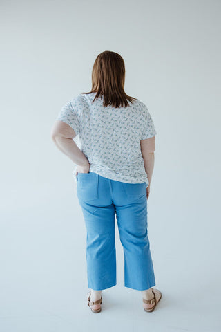 JUDY BLUE TUMMY CONTROL CROP WIDE LEG IN SKY BLUE - Love Marlow