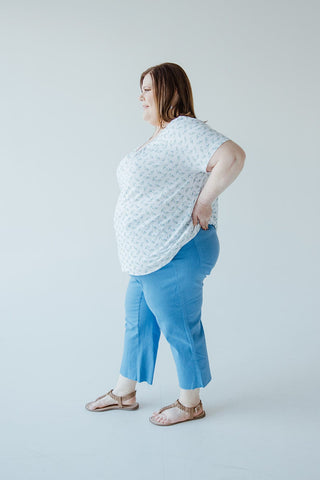 JUDY BLUE TUMMY CONTROL CROP WIDE LEG IN SKY BLUE - Love Marlow