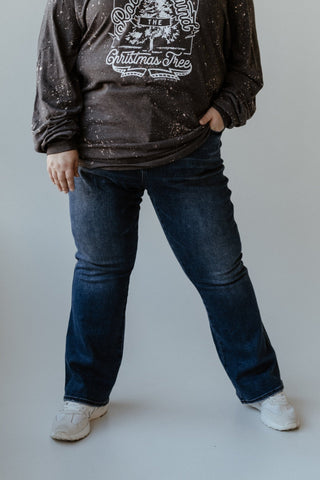 JUDY BLUE TUMMY CONTROL EMBROIDERED POCKET BOOTCUT JEANS IN SHORT - Love Marlow