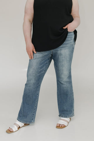 JUDY BLUE TUMMY CONTROL MEDIUM WASH BOOTCUT JEANS IN SHORT - Love Marlow