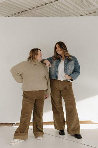 Judy Blue Wide Leg Corduroy Pants – Golden Olive - Love Marlow