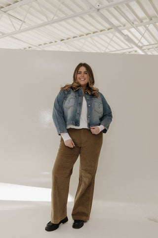 Judy Blue Wide Leg Corduroy Pants – Golden Olive - Love Marlow
